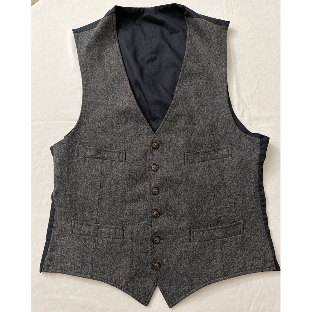 Suitsupply Suit Vest Mens 48 R Gray Pure Wool Waistcoat Amsterdam Int Formal